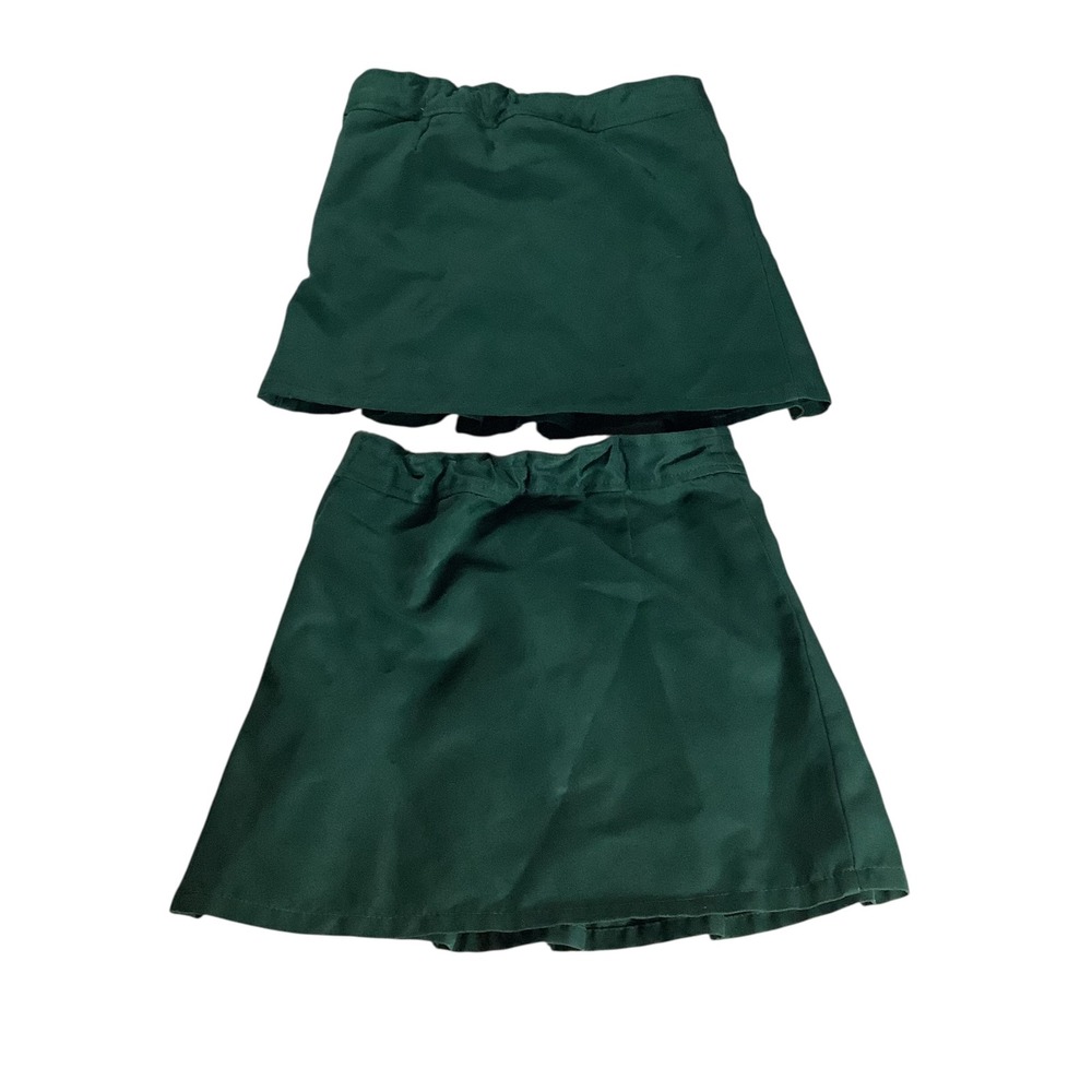 2 Pcs French Toast Skirt Girls 6 Green Uniform Pleated Skort School Preppy - Picture 2 of 16
